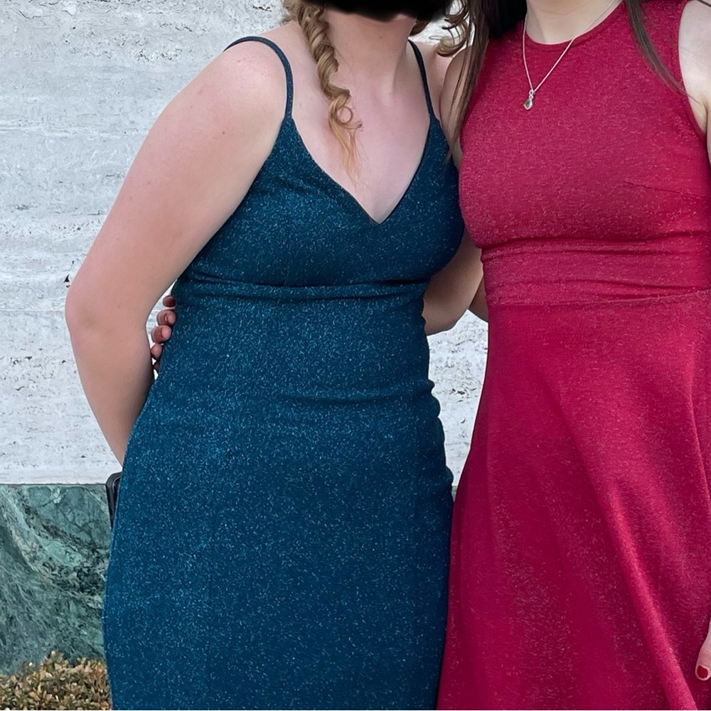 Green Sparkly Hoco Dress
